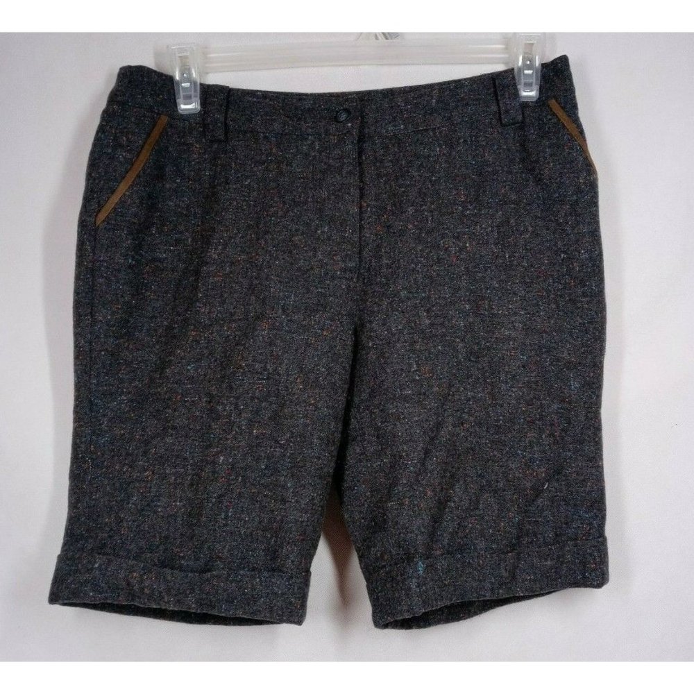 Vintage Sahalie Men's Gray Shorts With Colored Flecks 55% Wool Size 32